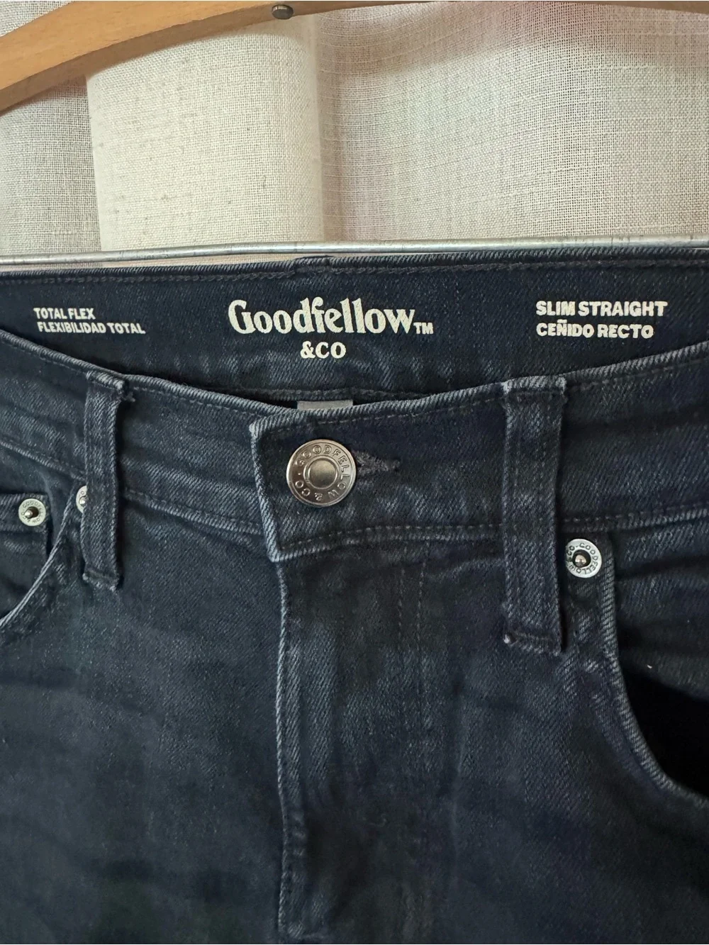 Men’s Goodfellow Slim Straight Jeans 30x32 Deep Blue Total Flex